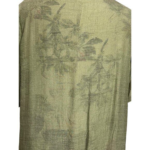 Cream Floral Green Duster Sheath Midi Dress 3XL Country Church Office - Picture 7 of 13